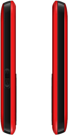 Evolveo EasyPhone ID Einzel-SIM Handy mit Großen Tasten Rot