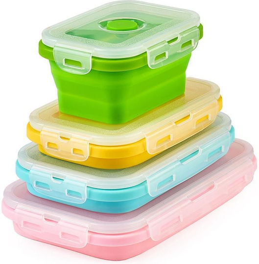 Mehrfarbige Mittagsboxen Set 4 Stück