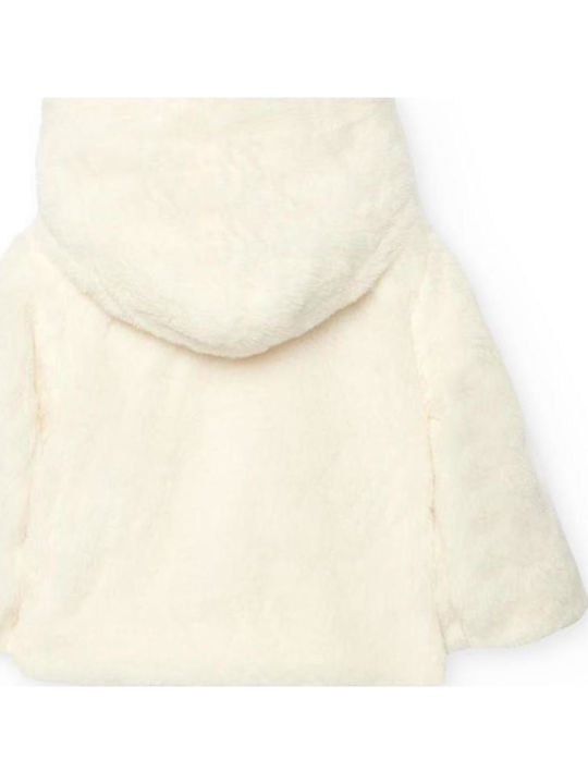 Kinderstrickjacke Baumwolle mit Kapuze Pink