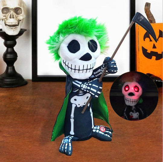 Halloween Skeleton Doll Sound Motion & Green Led Lighting