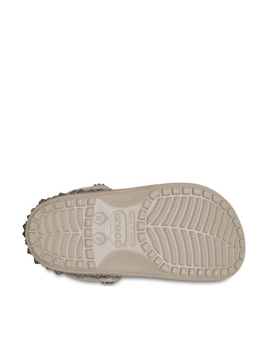 Crocs Classic Studded Saboti Pentru Femei Bej