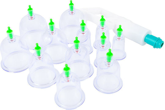 Chinesisches Vakuum Feuerlose Becher Set Pump Zellulitis Massage 12 Stück