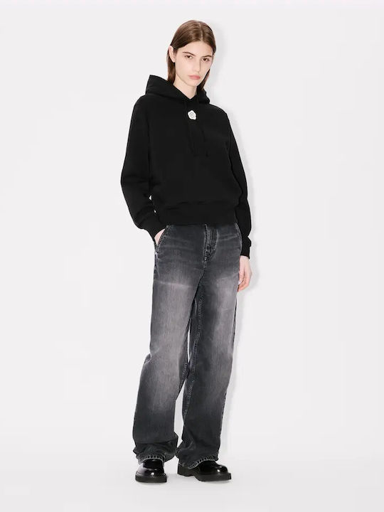 Boke Flower 2.0 Women's Sweatshirt Hooded Black