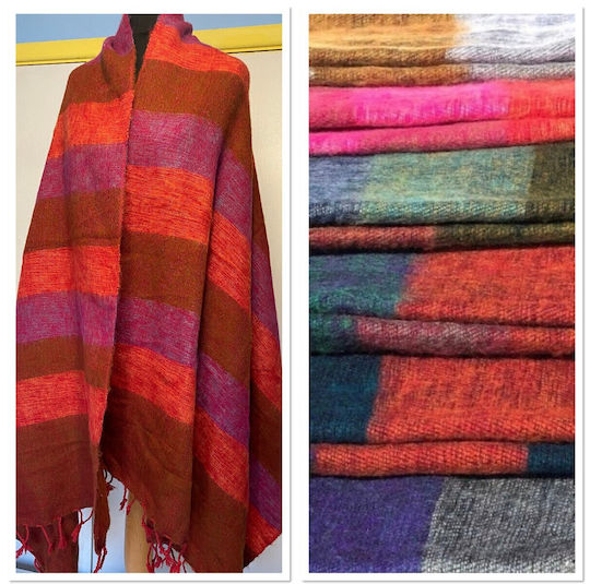 Meditation Shawl Violet Made In Nepal 200x80cm