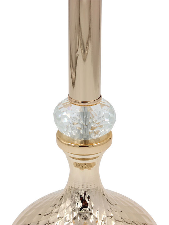 Keskor Candle Holder Metal in Gold Color 14x14x46cm 1pcs