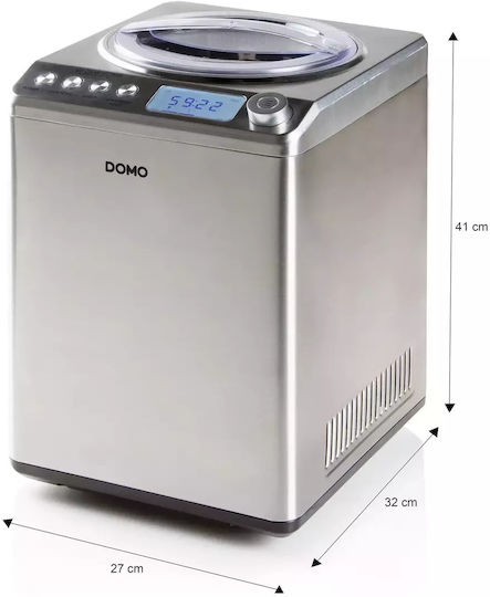 Domo Pro Παγωτομηχανή 2.5lt Ασημί