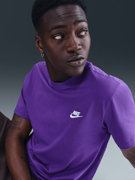 black and purple nike shirt
