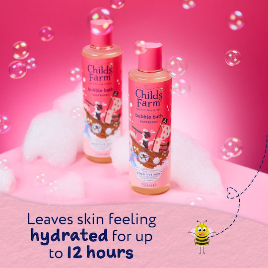 Childs Farm Organic Kids' Bubble Bath & Shampoo with Raspberry in Gel Form 500ml