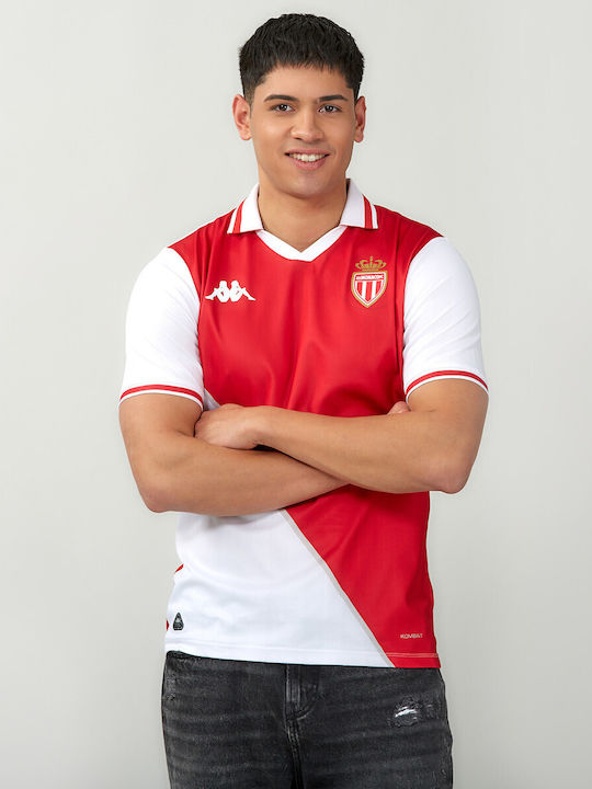 Kappa Kombat Active Спортен Екип За Домакин As Monaco Fc 2025 Червен