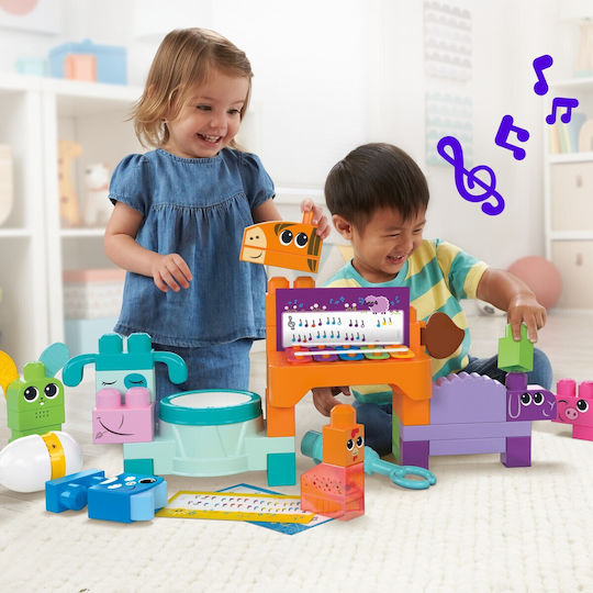 Mega Bloks Cuburi De Construit Musical Farm Band Pentru 1+ Ani 40 Bucăți