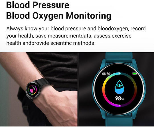 Smartwatch Kingwear Idealstore Ecran Tactil HD de 1,3 Inch Rezistent la Apă Pedometrul Monitor de Ritm Cardiac Monitor de Tensiune Arterială Memento Sedentar Mod Sport Negru