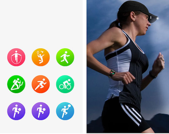 Ceas inteligent Idealstore Xiabest Bluetooth NFC Asistent vocal Urmărire GPS Moduri sportive Senzor de temperatură și oxigen Încărcare wireless Ritm cardiac Tensiune arterială Parolă Memento menstrual Curea din silicon aur roz