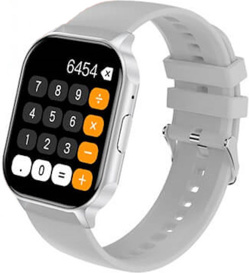 Xiawatch Smartwatch Idealstore Ecran Amoled HD Apelare Bluetooth NFC Asistent Vocal Monitorizare Sănătate Aplicație Piața de Acțiuni Test de Respirație și Stres Respingere Apeluri Mod Multi-sport Silicon Gri