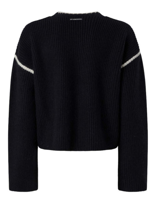 Alicudi Damen Pullover Wolle Blu/bianco