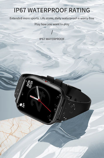 Zerofit Smartwatch Ultra Slim 1.7" Monitorizare Ritm Cardiac Tensiune Arterială 24/7 Notificări Apeluri Mesaje Multi-sport Durată Mare a Bateriei Rezistent la Apă Argintiu Verde