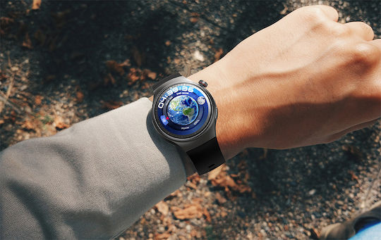 Smartwatch Idealstore Roundsims3 1.43 Inch Amoled Display Android 8.1 GPS Glonass Compass 4G Calling HD Speaker Microphone 1000 mAh Battery Nano SIM Heart Rate Monitor SpO2 Magnetic Charging Quad-Core Cortex Processor Black Silicone Strap