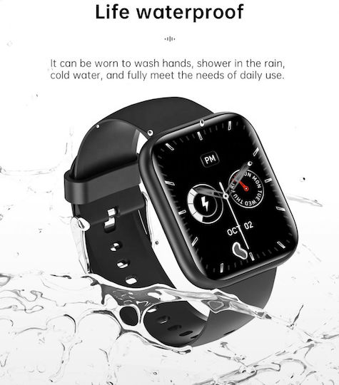 Times Collection Smartwatch Idealstore 1.55 Inch Touch Screen Bluetooth Call Answering Message Social Media Notifications Sleep Monitoring Blood Pressure Multi-sport Android-iOS Black Edition Includes 2 Bands