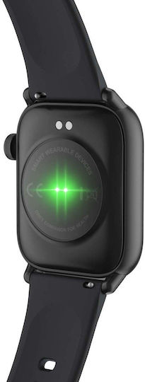 Brățară Fitness Smartwatch Idealstore Ikeo+ Fabricată din Aliaj Metalic Funcții Multisport Monitorizare Tensiune Arterială Monitorizare Oxigen Notificări Aplicații Monitorizare Somn Pedometră Rezistent la Apă Ip68 Culoare Neagră