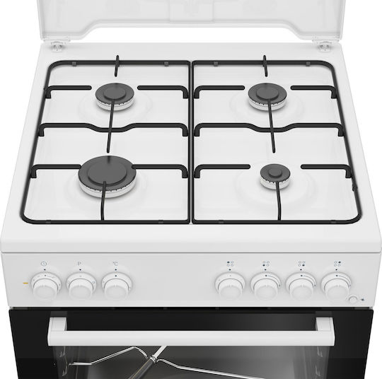 Beko Κουζίνα 73lt με Εστίες Υγραερίου Π60εκ. Λευκή