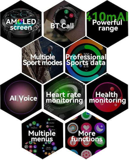 Discoverwatch Smartwatch Idealstore 1.43 Inch Hd Amoled Display Call Answering Function Built-in Speaker Microphone Facebook Whatsapp Instagram Notifications Ai Voice Blood Pressure Stopwatch Pedometer Green