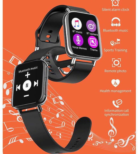 Smartwatch Qwath Idealstore Incoming Call Function Sleep Monitor Heart Rate Monitor Blood Pressure Fitness Tracker 1.54 Inch Tft Screen Ip67 Waterproof Compatible Ios Android Black