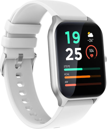 Prince Collection Smartwatch Idealstore 1.96 Inch Touch Screen Bluetooth Call Message Notifications Heart Rate Sleep Monitoring Multi-sport Built-in Speaker Microphone Ip67 Alarm Android-iOS Long Battery Silver Edition