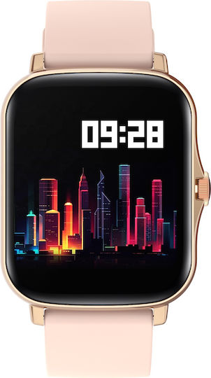 Smartwatch Y20 Squarestyle Idealstore Waterproof Hd Screen 1.7 Inch Compatible Android Ios Bluetooth Notifications Sports Pedometer Heart Rate Monitor Gold