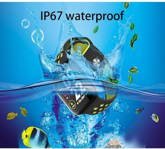 Smartwatch Force Sport8 Ecran TFT de 1,3 Inch Monitorizare Ritm Cardiac Somn Senzor 3D Pedometrul pentru Măsurarea Pașilor Calorii Arse Funcție Anti-pierdere Compatibilitate Android iOS Negru-verde
