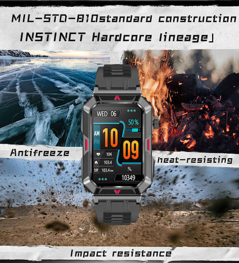 Dynamic Evolution Smartwatch Idealstore 1.57 Inch Color Lcd Screen Heart Rate Monitoring Blood Pressure Multi-sport Weather Fitness Tracker Female Function Life Waterproof Notifications Bluetooth Call Android Ios Music Control