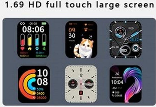 Brățară Fitness Smartwatch Idealstore Easyapp 24 Moduri Sport Tracker Fitness GPS Urmărire Sport Monitorizare Ritm Cardiac Tensiune Arterială Prognoza Meteo Player Muzical Notificări Respingere Apel Culoare Argintie