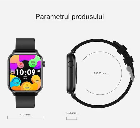 ZFit Smartwatch mit Pulsmesser (Schwarz)