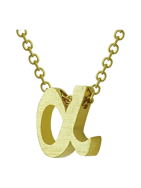 Kiriakos Gofas Kids Pendant Monogram from Gold 9K MG182