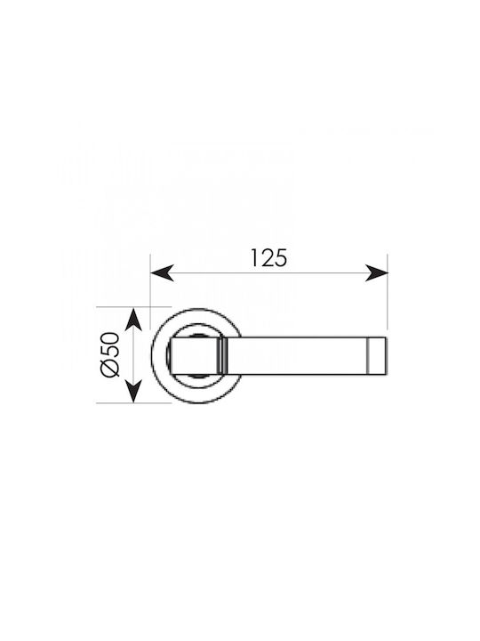 Zogometal Λαβή Εξώπορτας 210mm Όρο