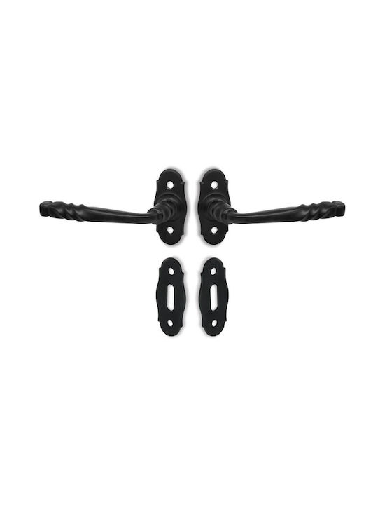 Conset Lever Middle Door with Rosette C935 Pair Black