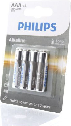 Philips Long Lasting Power Алкални Батерии AAA 1.5V 4бр