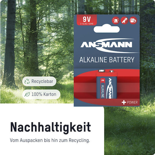 Ansmann Alkaline Batterien 9V 2Stück 5015591