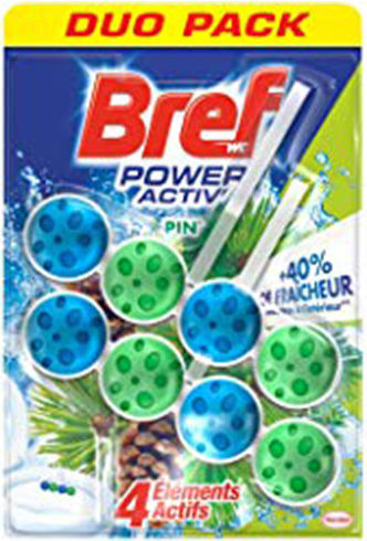 Bref Power Active Block Λεκάνης με Άρωμα Pine 2x50gr