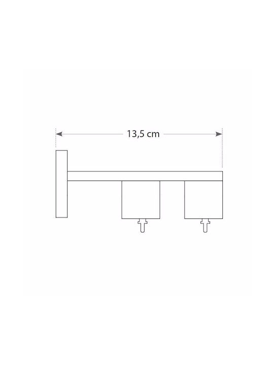 Two-Way Metallic Curtain Track Silver 160cm A301002