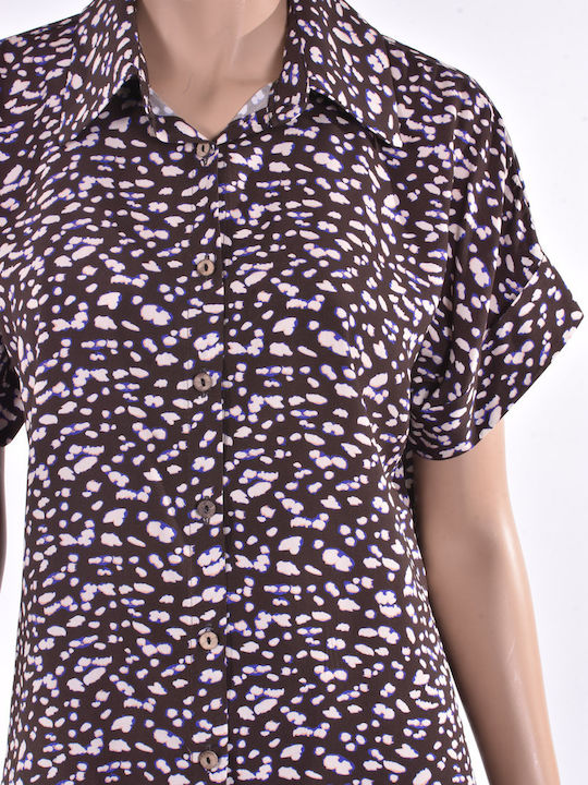 Women's Short Sleeve Shirt Brown