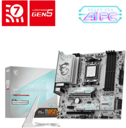 MSI B850M Gaming Plus WIFI6E Motherboard Micro ATX με AMD AM5 Socket 7E81-001R