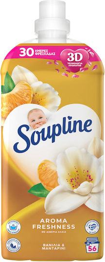 Soupline Condensed Fabric Softener Βανίλια & Μανταρίνι 56 Measuring Cups