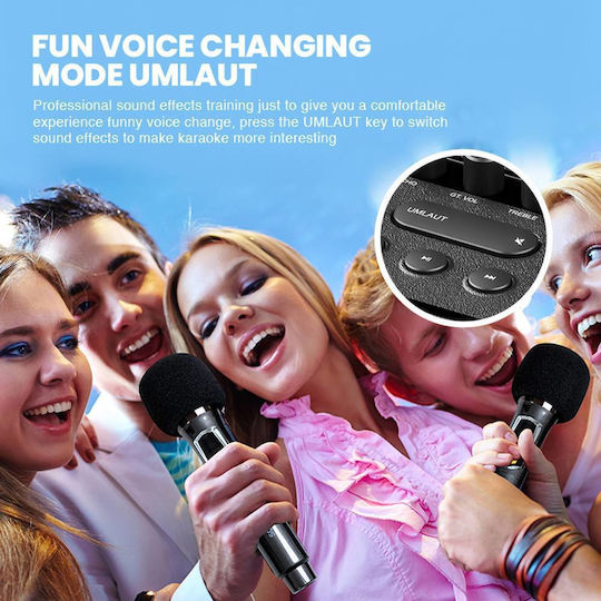Sonic Gear Ηχείο Karaoke με Ασύρματα Μικρόφωνα και Εφέ Φωτισμού Hyperbox 1500 Pro HB-PRO1500 Μαύρο