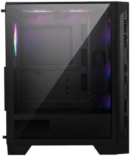 MAG Forge 120A Airflow Геймърско бюро Midi Tower Компютърна кутия със страничен прозорец и RGB осветление 650W 80+ Bronze Power Supply