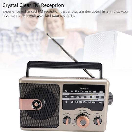 Cmik MK-A25BT Portable Radio Battery with Bluetooth Gold