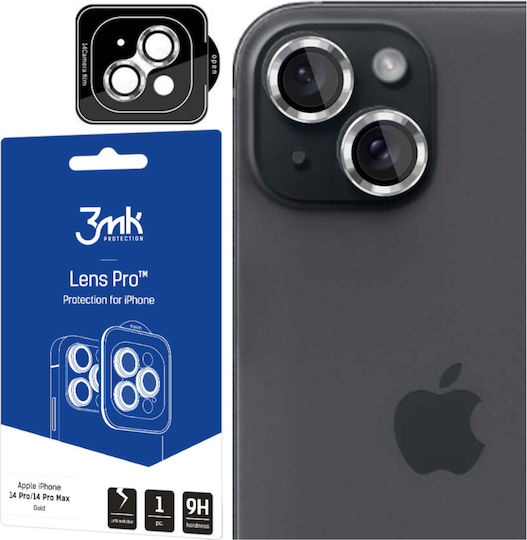 3MK Προστασία Κάμερας Tempered Glass Ασημί για το iPhone 15 Plus