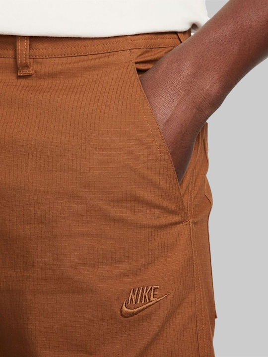 Club Men's Cargo Elastic Brown Trousers