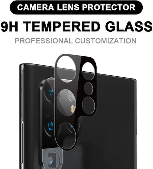 Lito S+ Προστασία Κάμερας Tempered Glass Μαύρο για το Galaxy S23 Ultra