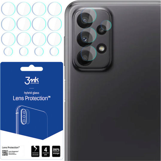 3MK Flexible Glass Prοtector 4 Pack Camera Protection Tempered Glass Transparent for the Galaxy A23