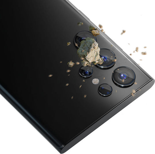 3MK Προστασία Κάμερας Tempered Glass Μαύρο για το Galaxy S23 Ultra