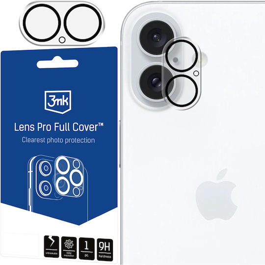 3MK Протектор за камера Закалено стъкло Transparent за Apple iPhone 16, iPhone 16 Plus
